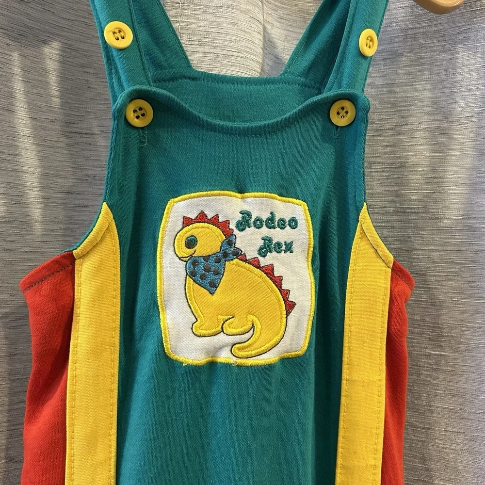 Vintage 90s HEALTHTEX Baby 18 Months‎ Colorblock One-Piece Romper